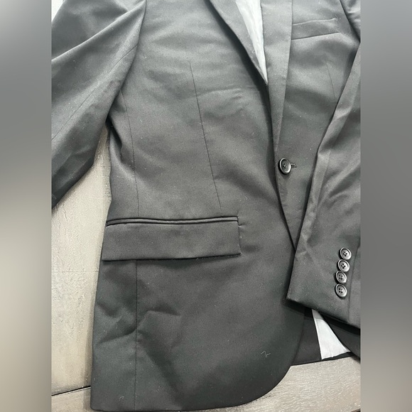 Men's Top Shop Topman Black Slim Cut Blazer Sport Coat Size 34 - Picture 12 of 13